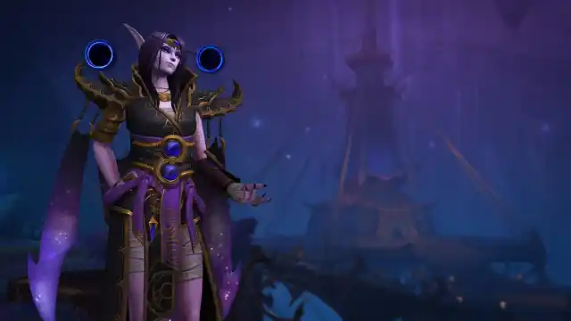 Xal'atath in a humanoid form standing