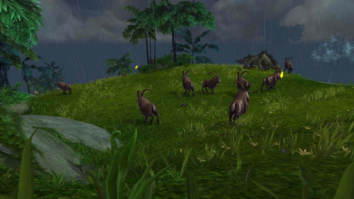 WoW MoP Remix showing a herd of goats pasturing