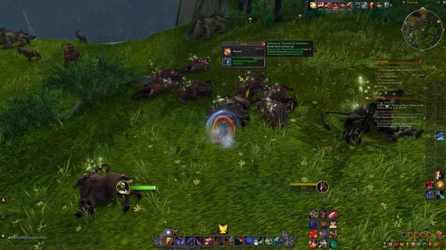 WoW MoP Remix Warrior is looting goat corpses