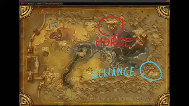 Map of Pandaria in WoW MoP remix showing where the Barbers are located