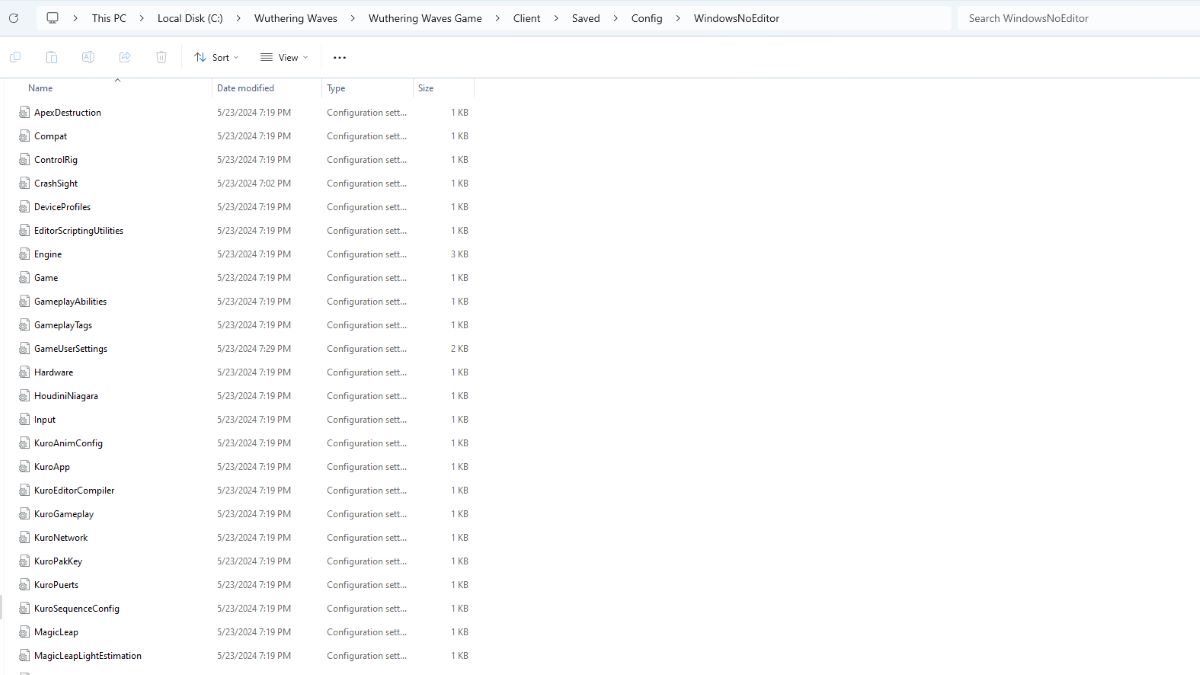 How to find and edit config files in Wuthering Waves