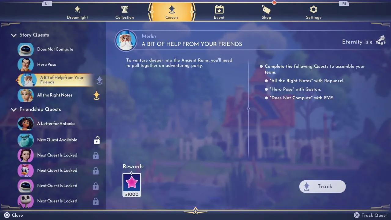 How to complete A Bit of Help from Your Friends in Disney Dreamlight Valley