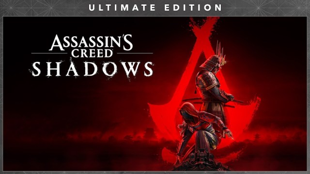 Naoe And Yasuke standing next to eachother on AC: Shadows' Ultimate Edition cover.