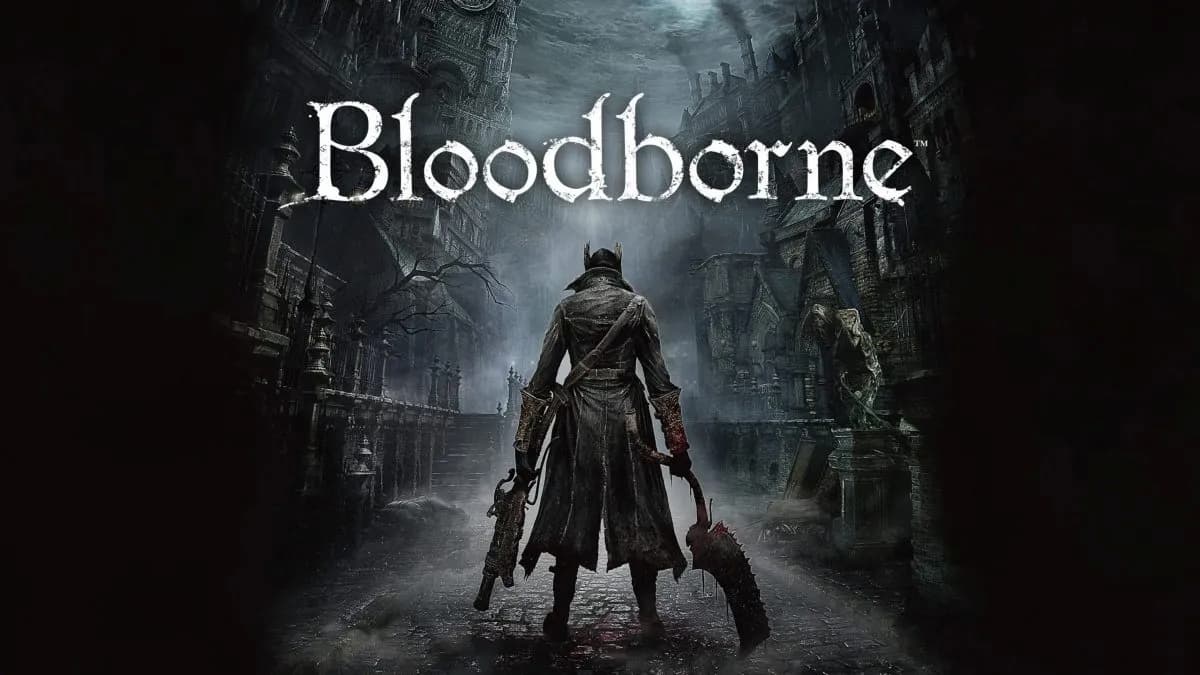 The Hunter standing with their back turned in Bloodborne.