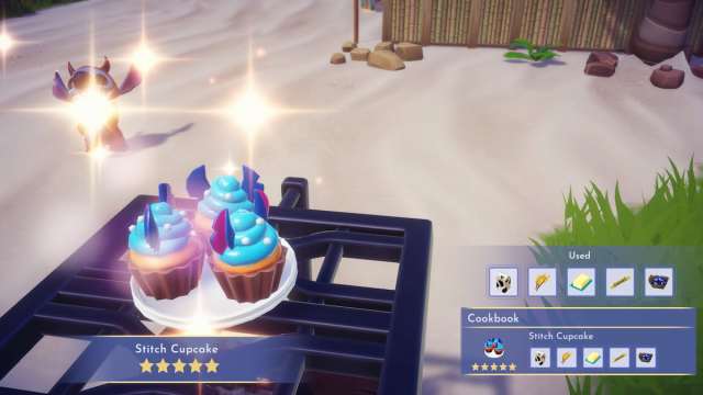 Cooked Stitch Cupcakes in Disney Dreamlight Valley.