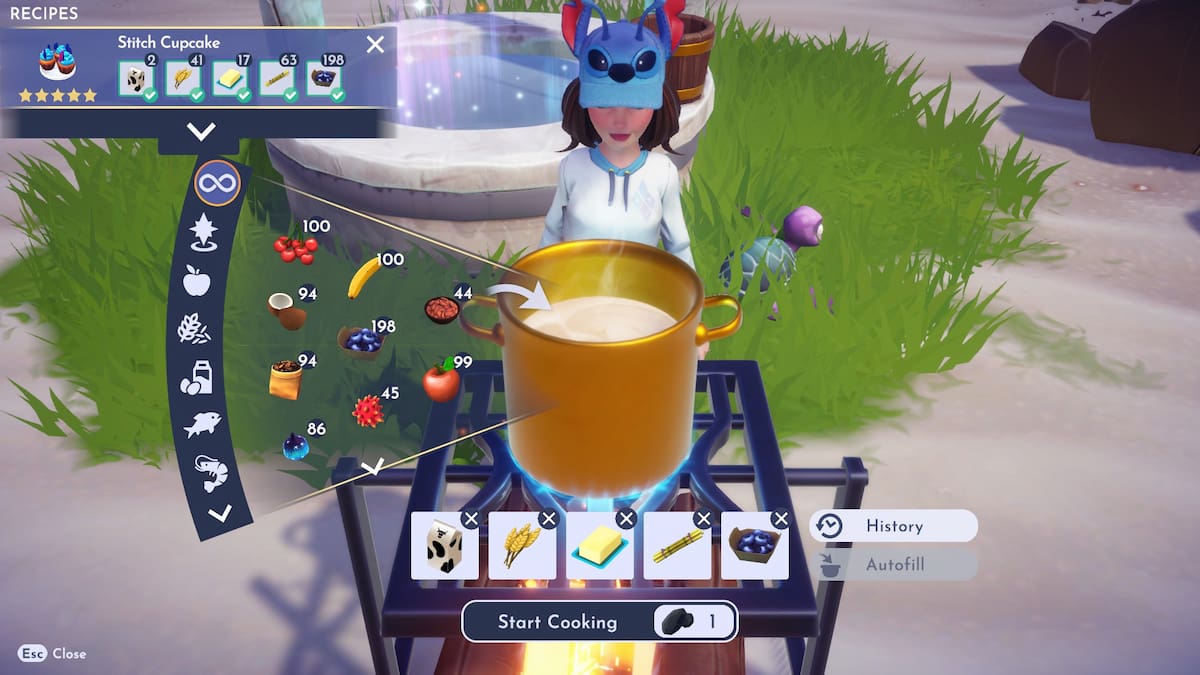 How to make Stitch Cupcakes in Disney Dreamlight Valley