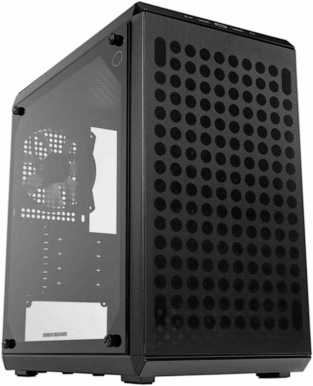 Cooler Master Q300L V2 micro-ATX PC case on white background