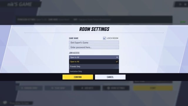 Custom Game room settings in Marvel Rivals