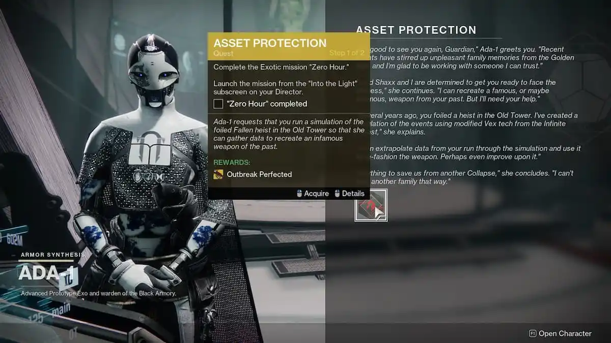 How to get the Asset Protection quest in Destiny 2