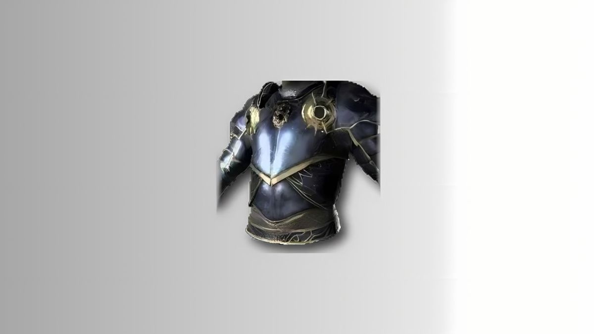 Tyrael's Might chest armor in Diablo 4 on a grey gradient background.