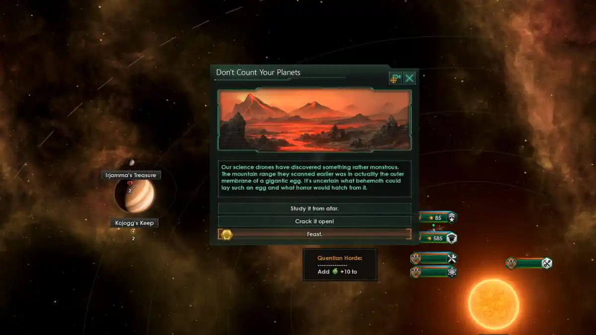 Stellaris Don’t Count Your Planets: Crack the Egg event, explained