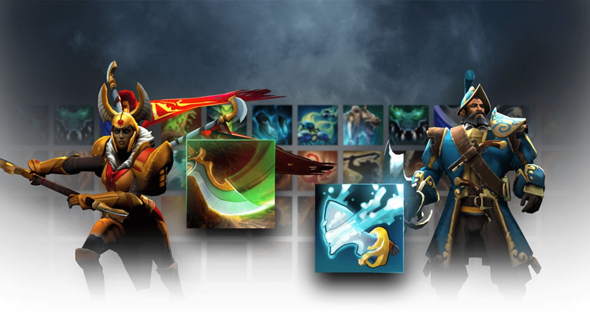 Legion Commander and Kunkka with their Innate ability icons in Dota 2.
