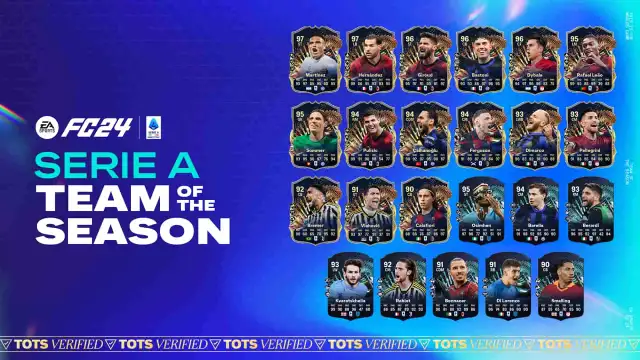 EA FC 24 Serie A TOTS on blue background