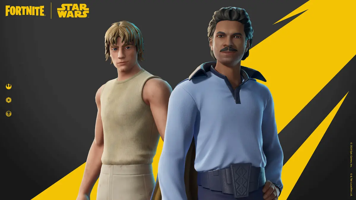 Dagobah Luke and Lando skins in Fortnite