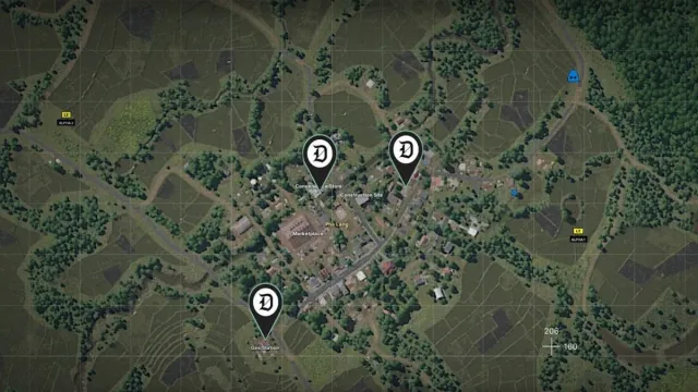 First Recon task locations marked for Lamang faction on Gray Zone Warfare map