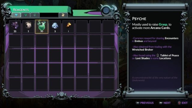 psyche and the ways to get it in hades 2