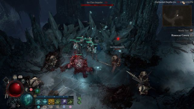 Ice Barrier destroyed in the rimescar dungeon in diablo 4