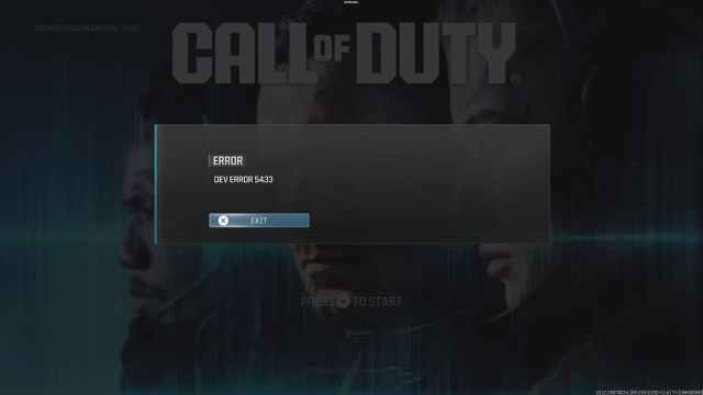 MW3 dev error 5433