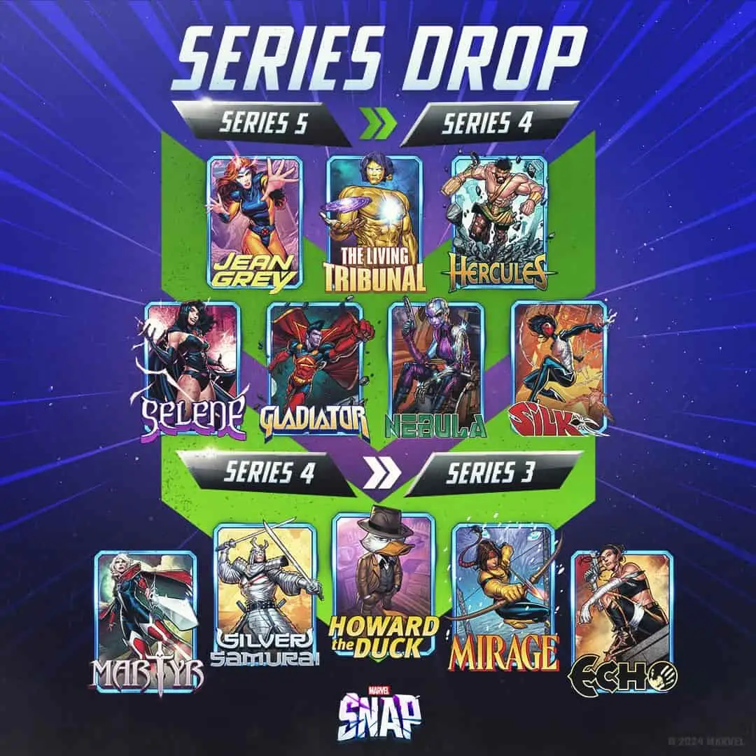 Marvel Snap Series drop: All card series changes