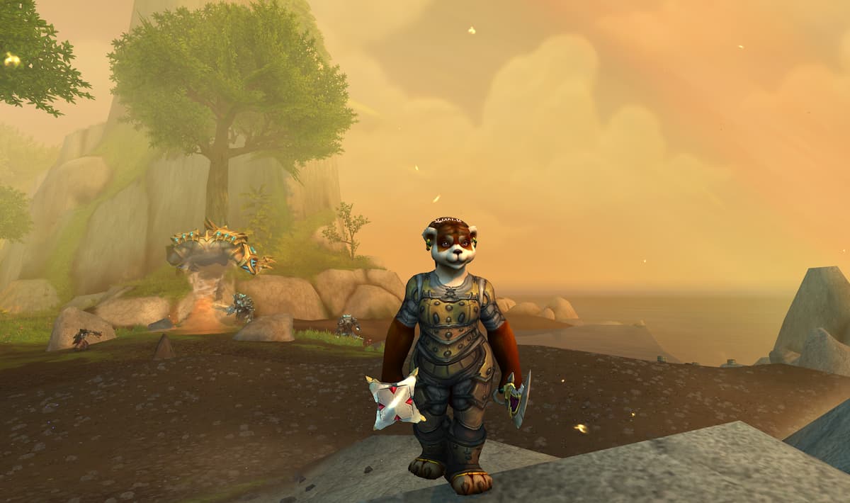 A Pandaren Monk on the Timeless Isle during the WoW Remix event