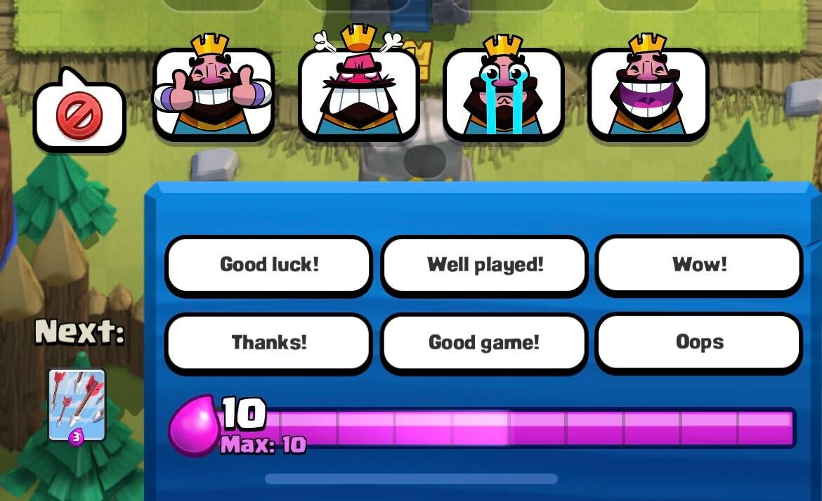 How to unmute Emotes in Clash Royale