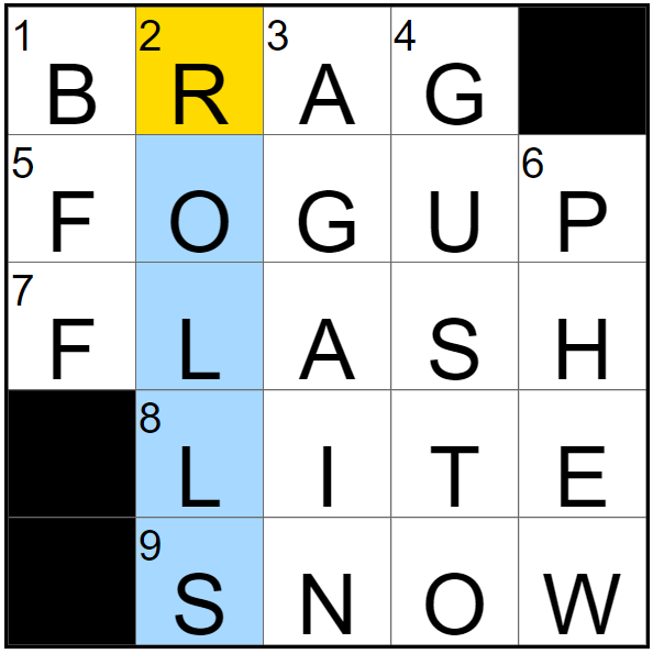 The May 27 NYT Mini board with all solution words filled.