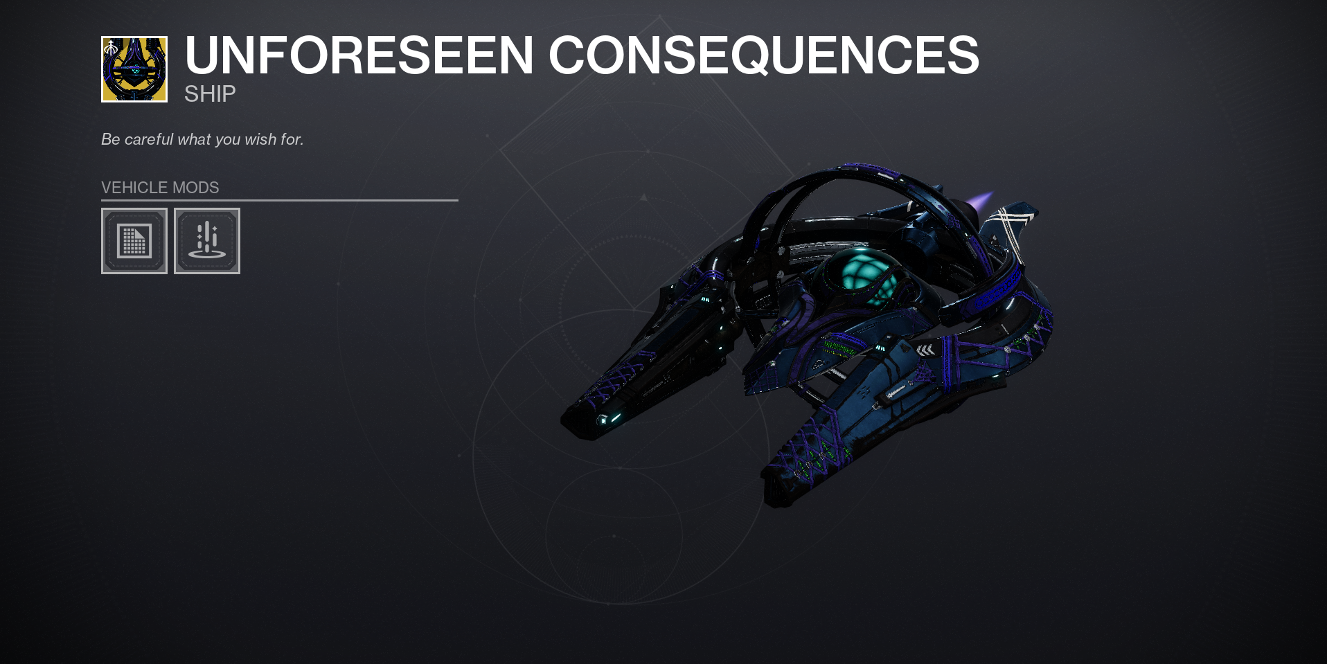 How to get the Unforeseen Consequences ship in Destiny 2