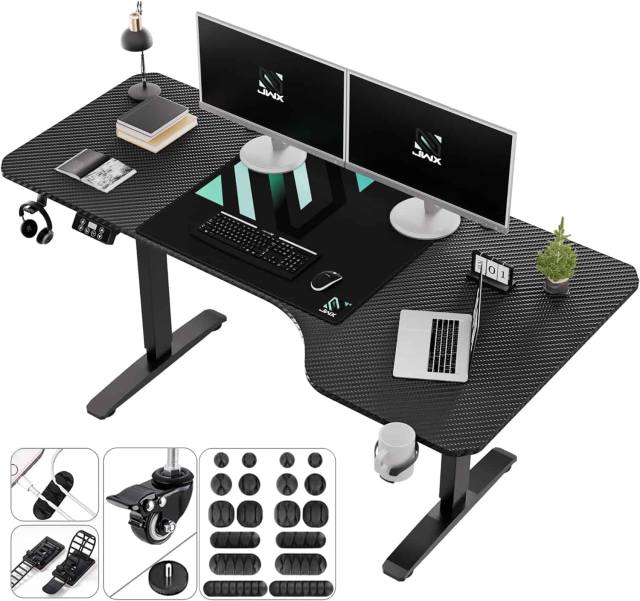 JWX Standing Adjustable Desk on a white background