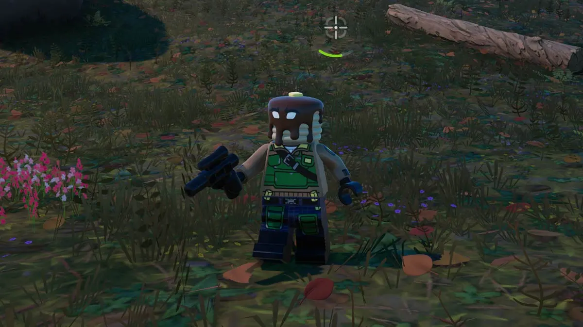 LEGO Fortnite player equipped with DL-44 blaster pistol.