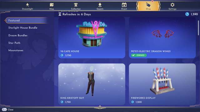 The May 22 to 29 Premium Shop items in Disney Dreamlight Valley.