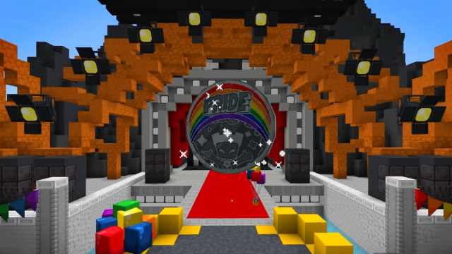 The MCC Pride winners coin in Minecraft.