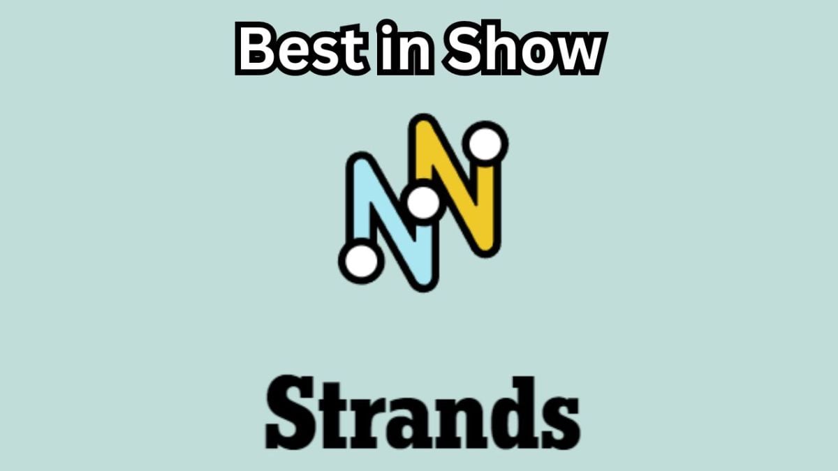 The NYT Strands logo with "Best in show" written on top of it.