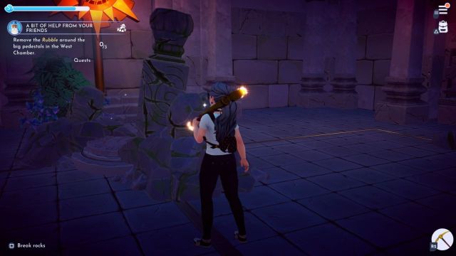 use upgraded pickaxe to remove rubble gaston room dreamlight valley