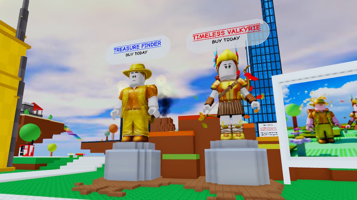 Two avatar costumes in Roblox.