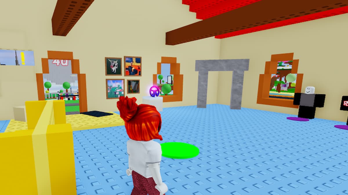 A portal inside a house in Roblox.
