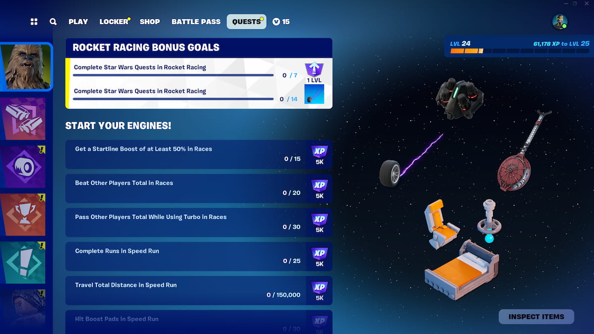 All Star Wars quests in Fortnite Rocket Racing Dot Esports