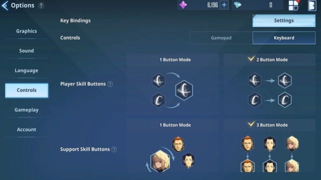 Solo Leveling Arise settings to select Gamepad/controller