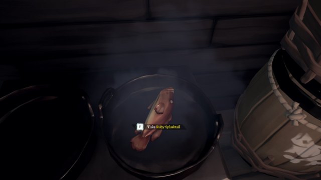 Fish cooked to perfection in Sea of Thieves