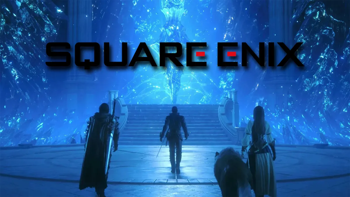 Final Fantasy 16 screenshot with Square Enix logo embedded on top of it