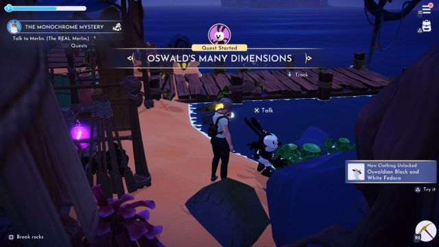 starting oswald's many dimensions unlock quest