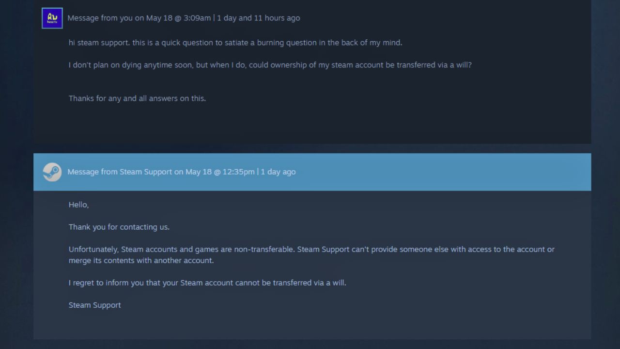 Your Steam game library won’t last beyond you dying, apparently