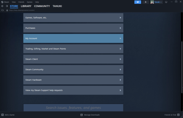 Steam My Account spending settings
