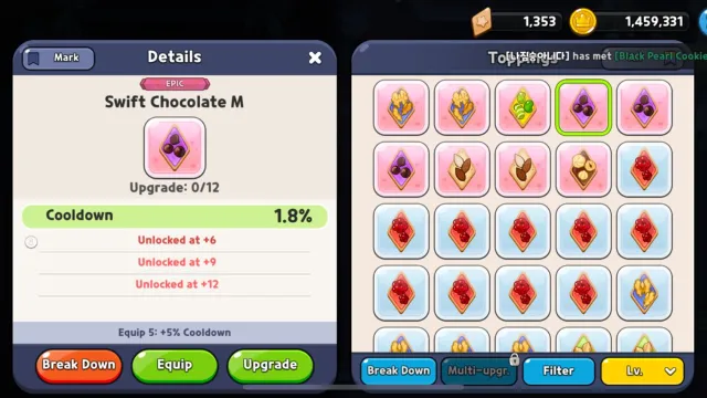 swift chocolate topping description in cookie run kingdom