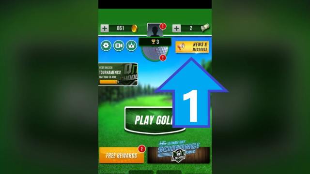 Ultimate Golf News and Messages button