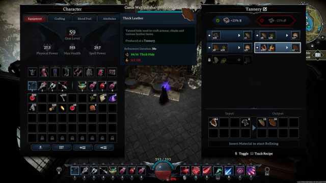 Thick Leather crafting in V Rising
