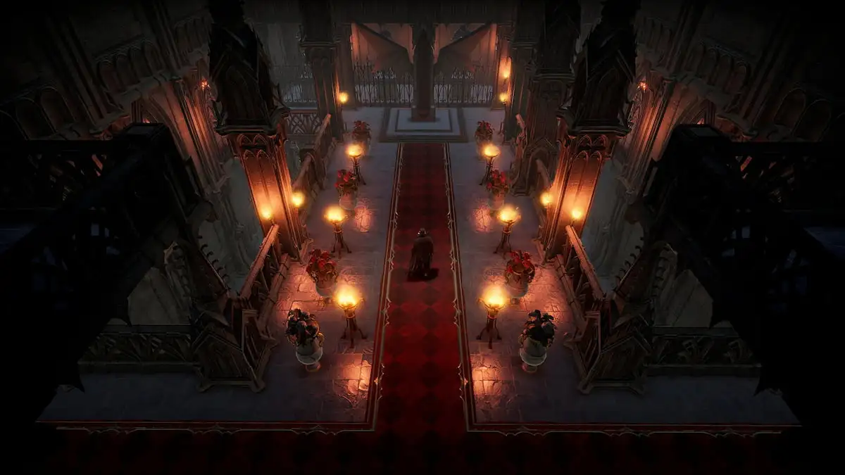 Vampire walking towards their throne in V Rising