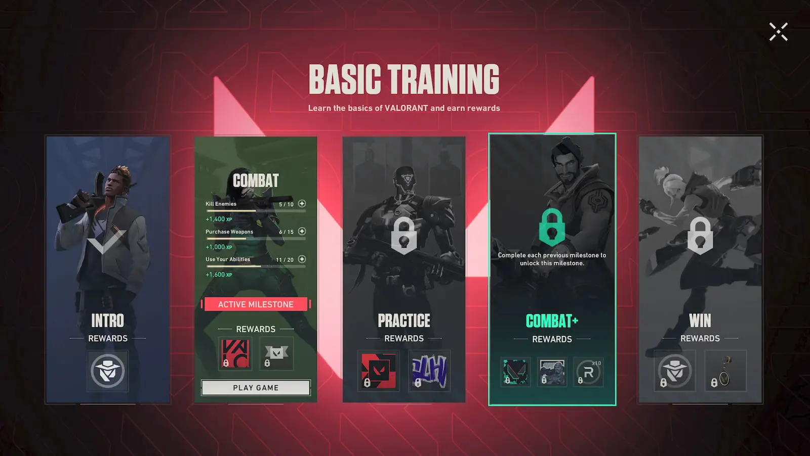 How to complete the basic training event in VALORANT