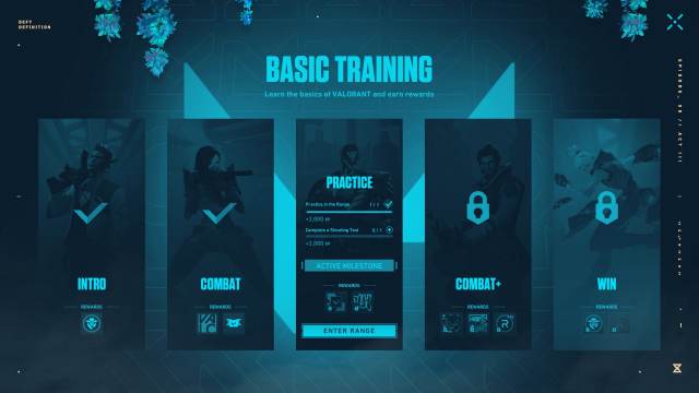 VALORANT Basic Training event page.