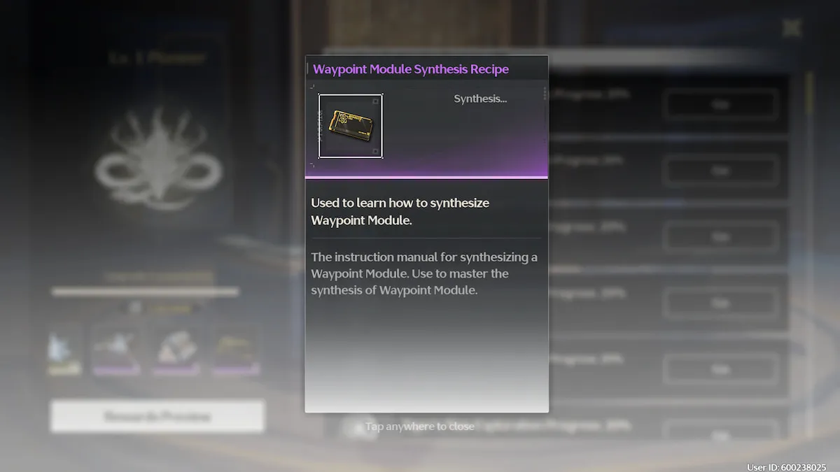How to get the Waypoint Module Synthesis Recipe in Wuthering Waves