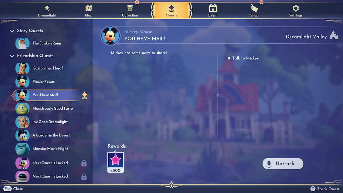 How to complete You Have Mail! in Disney Dreamlight Valley